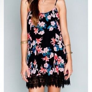Show Me Your Mumu Reville Hawaiian Floral Adjustable Straps Mini Dress Size XS